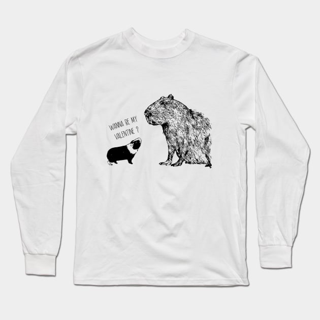 Wanna be my Valentine ? Long Sleeve T-Shirt by IGNORANTEES